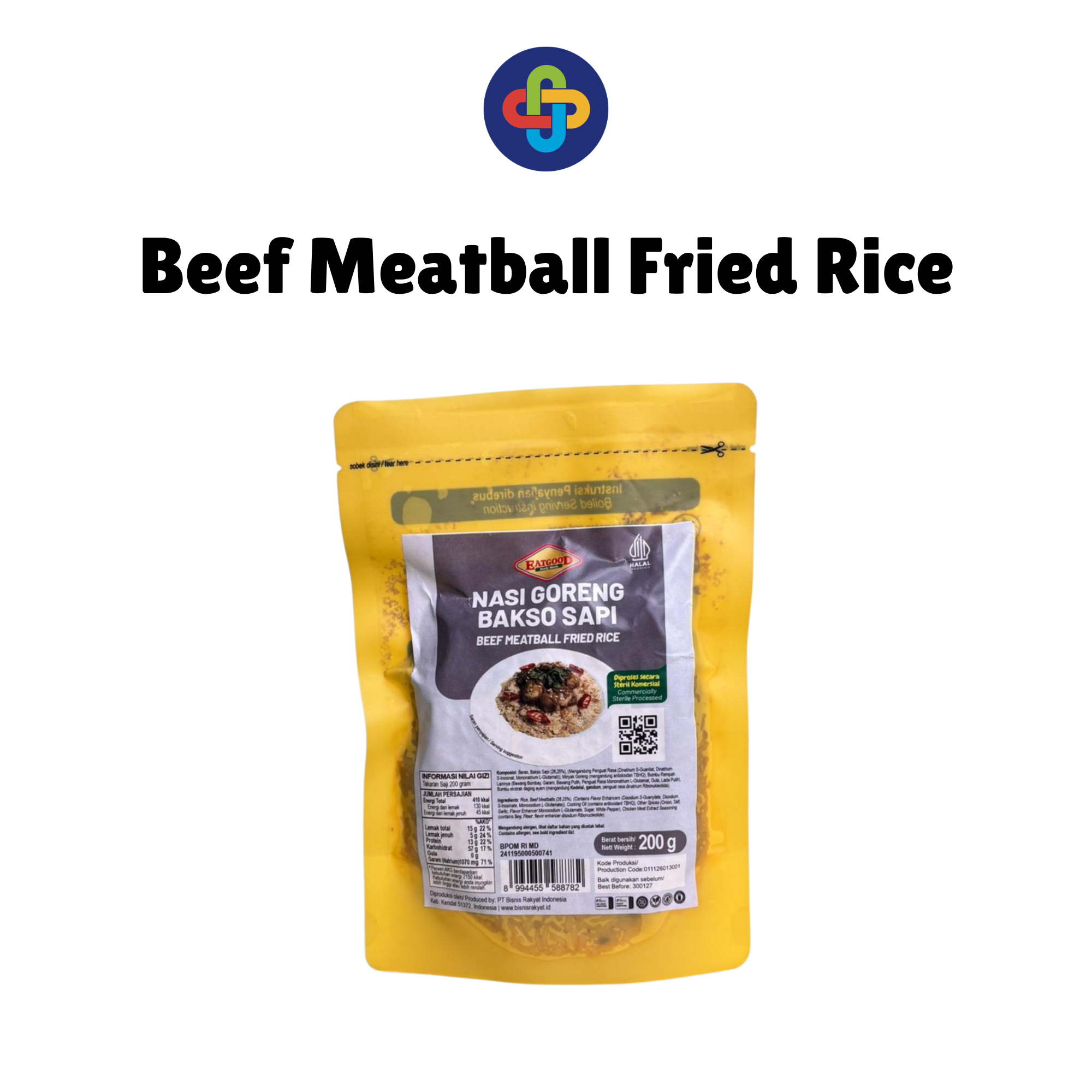 Beef Meatball Fried Rice EatGood 200 gr